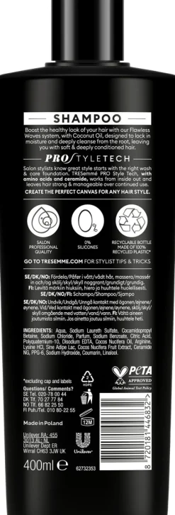 TRESEMMÉ FLAWLESS WAVES SHAMPOO 400 ML