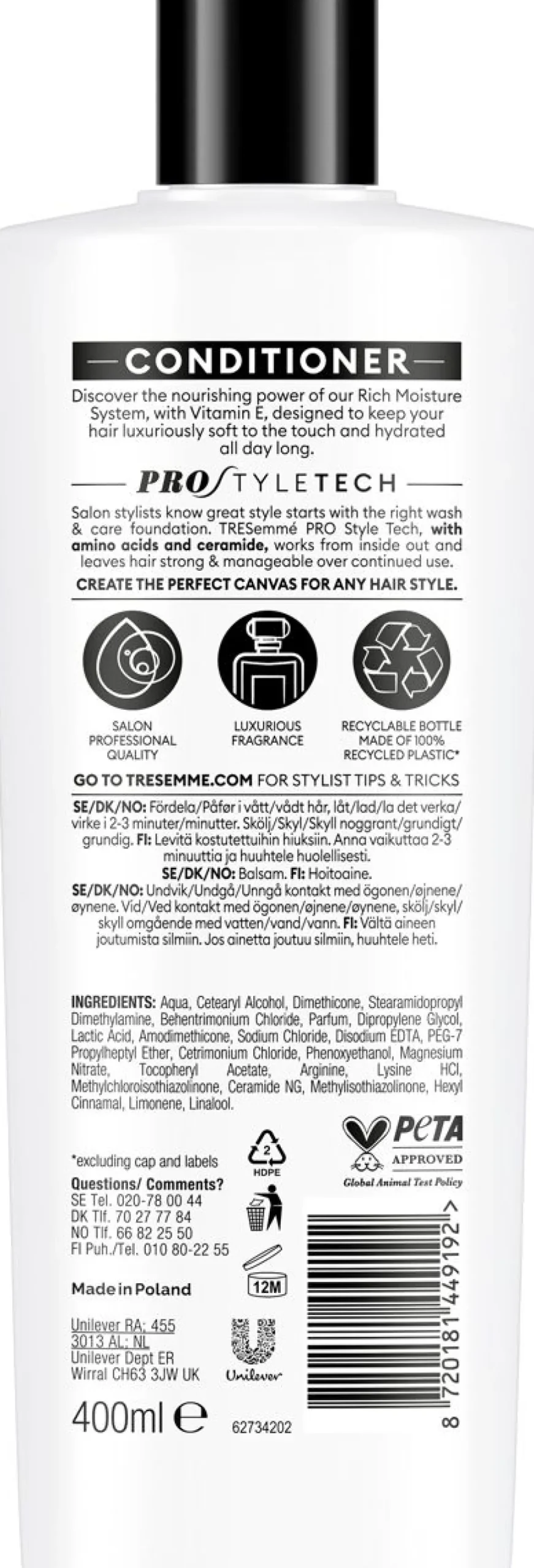TRESEMMÉ RICH MOISTURE CONDITIONER 400 ML