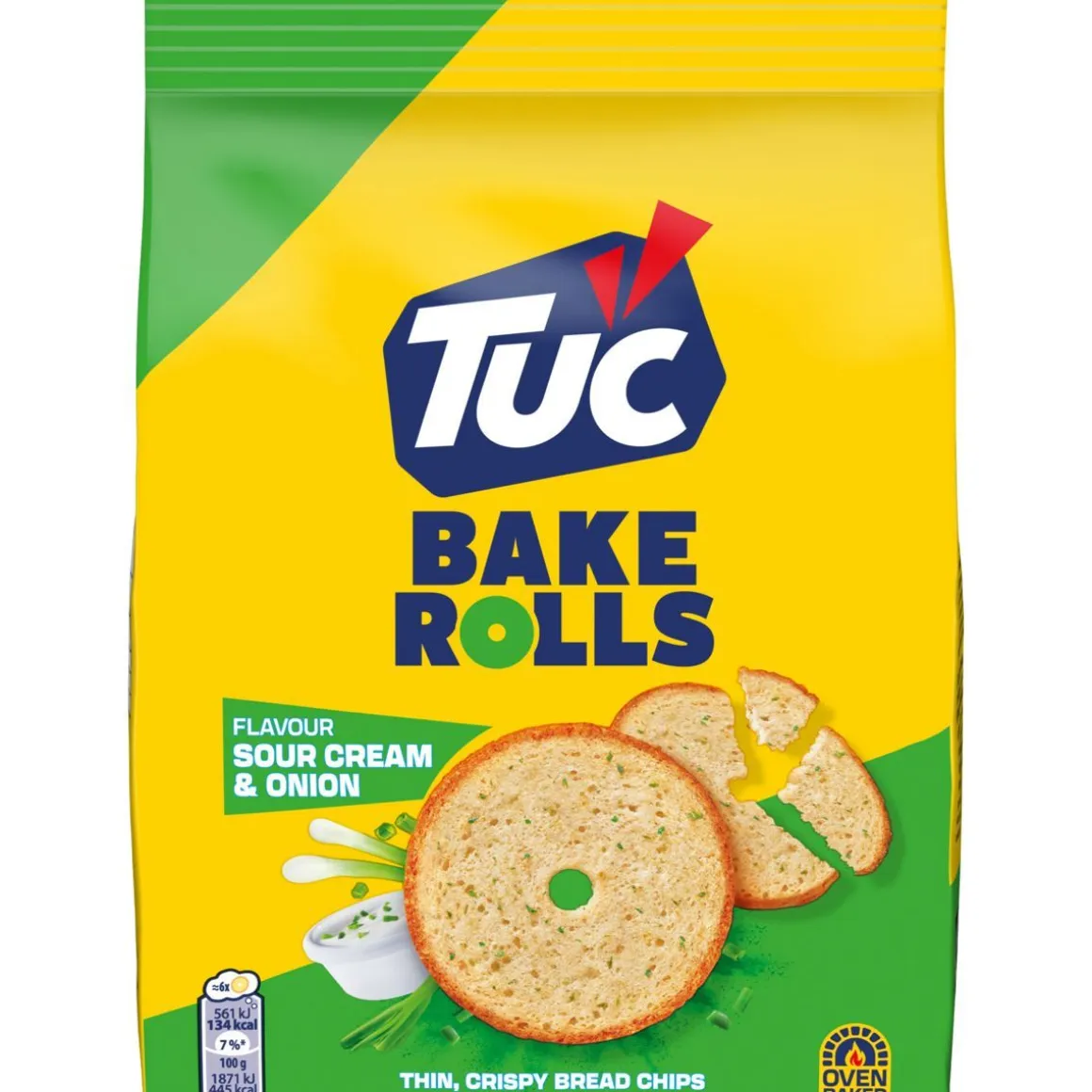 TUC BAKE ROLLS SOUR CREAM & ONION 150 G