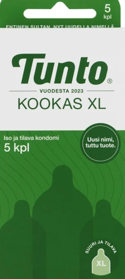 TUNTO KONDOMI XL KOOKAS 5 KPL