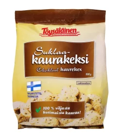 TÖYSÄLÄINEN SUKLAA KAURAKEKSI 100% KAURA 220 G