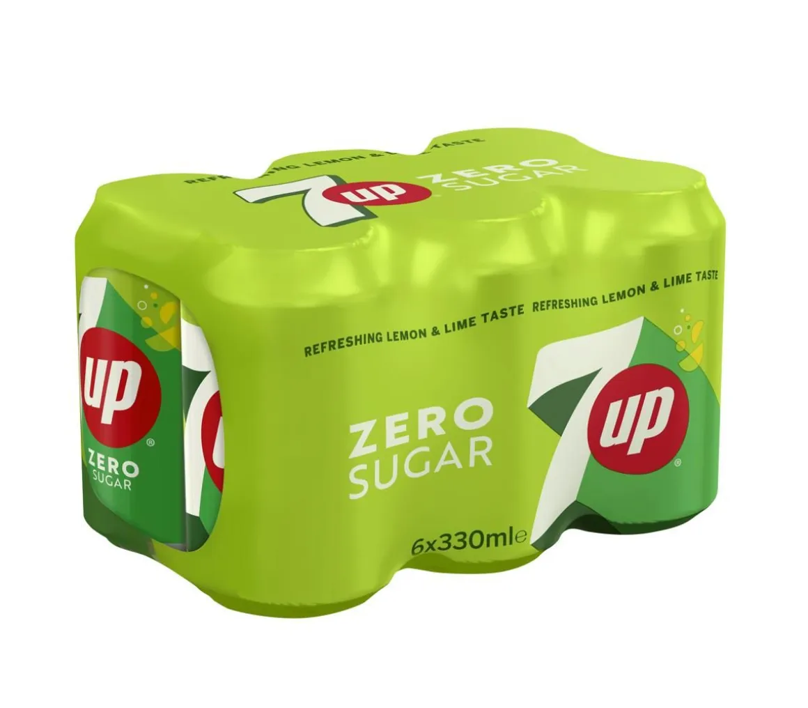 7UP ZERO SUGAR 0,33 TLK 6-PACK 1,98 L