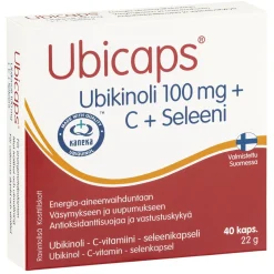 UPICAPS UBIKINOLI100MG+C+SELEENI 40 KPL