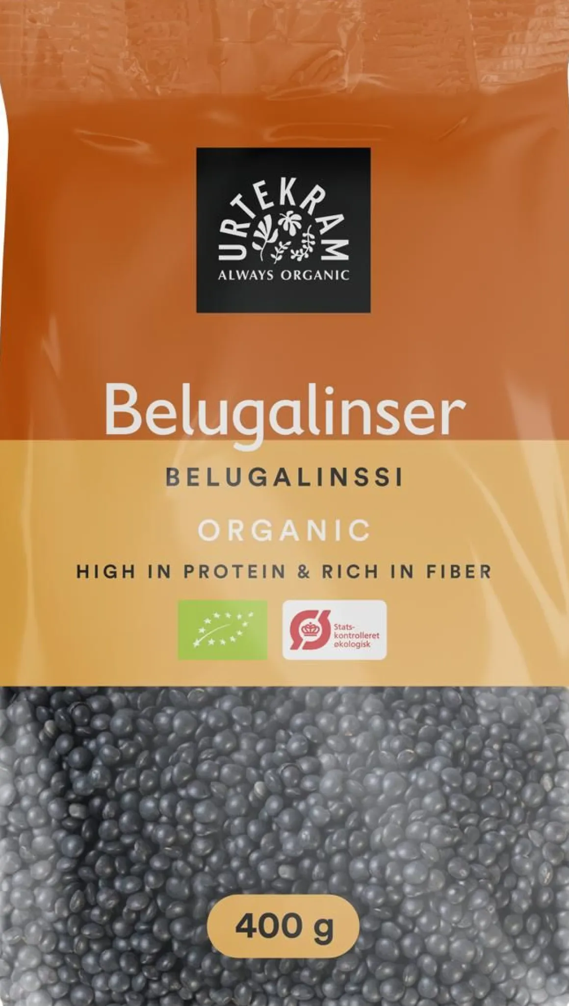URTEKRAM BELUGALINSSI LUOMU 400 G