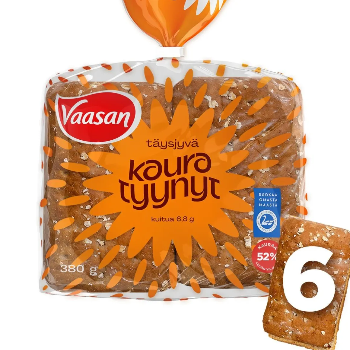 VAASAN KAURATYYNYT TÄYSJYVÄ 6KPL 380 G