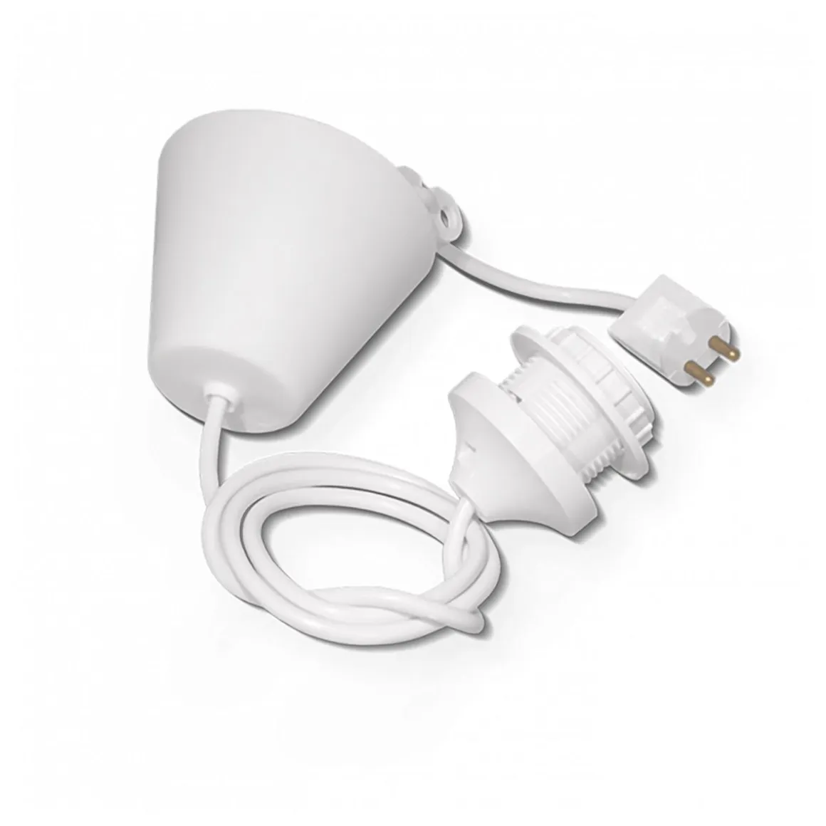 VALAISINKALUSTE E27 PVC VALKOINEN