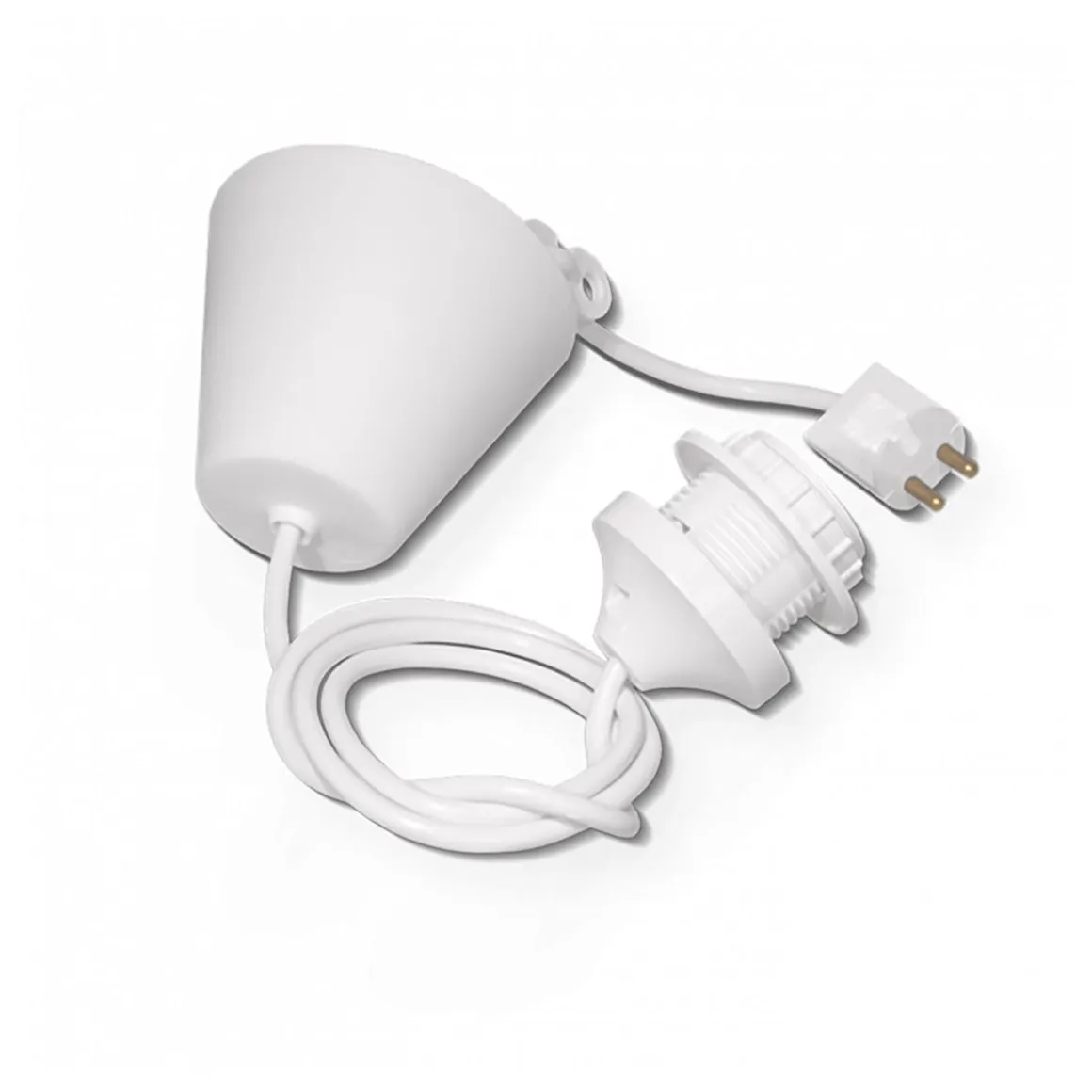 VALAISINKALUSTE E27 PVC VALKOINEN