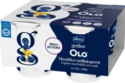 VALIO GEFILUS OLO JOGURTTI 4*125G MUSTIKKA-VANILJA LAKTON 500 G