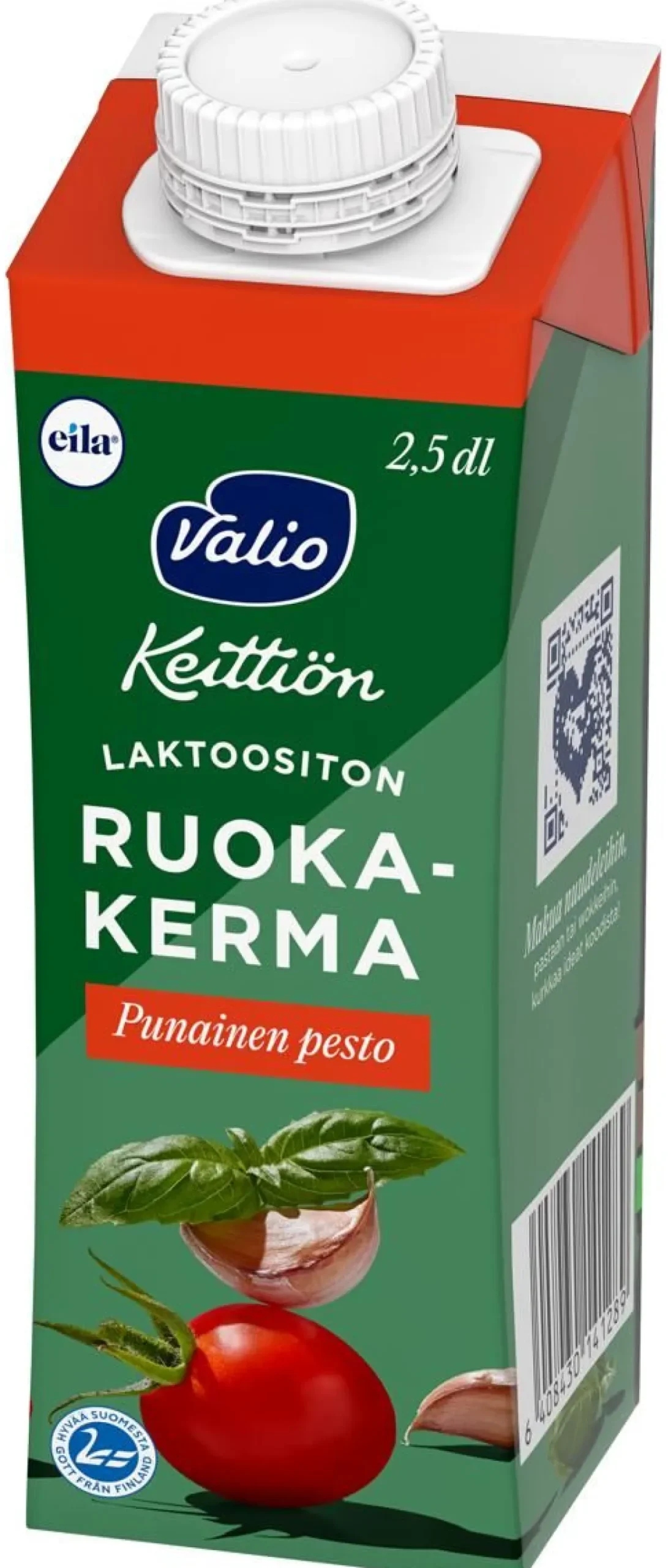 VALIO KEITTIÖN RUOKAKERMA PUNAINEN PESTO UHT LAKTON 250 ML