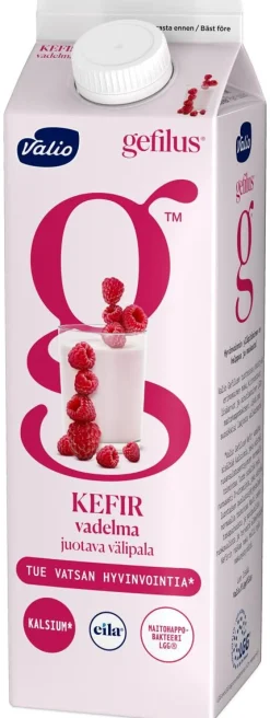 VALIO GEFILUS KEFIR JUOTAVA VÄLIPALA VADELMA LAKTON 1KG