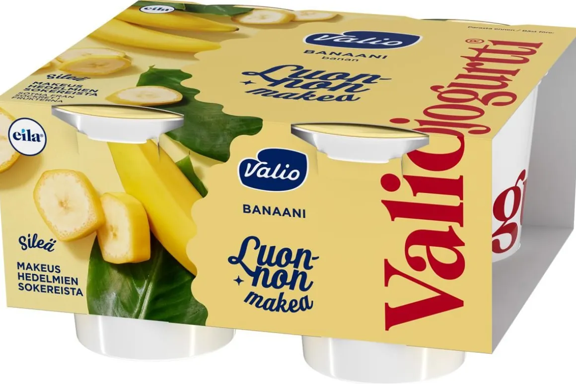 VALIOJOGURTTI 4*125G LUONNON MAKEA BANAANI LAKTON 500 G