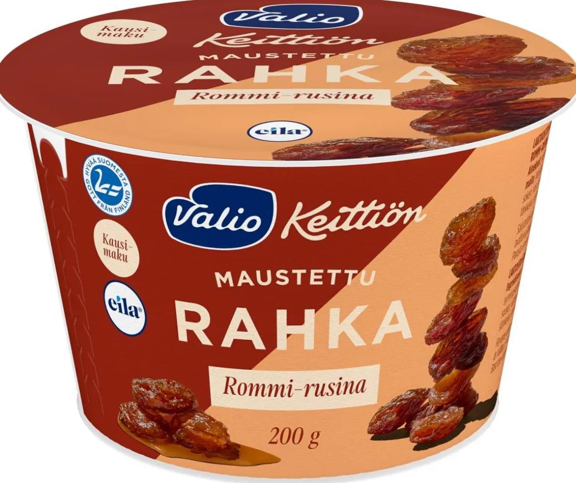 VALIO KEITTIÖN MAUSTETTU RAHKA ROMMI-RUSINA LAKTON 200 G