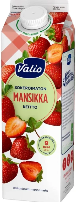 VALIO MANSIKKAKEITTO SOKEROIMATON 1KG