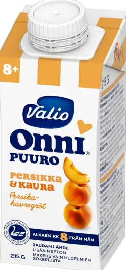 VALIO ONNI PERSIKKA-KAURAPUURO UHT 215 G