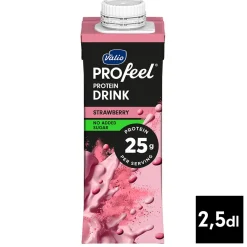 VALIO PROFEEL PROTEIINIJUOMA MANSIKKAINEN SOKTON UHT LAKTON 250