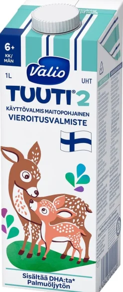 VALIO TUUTI 2 MAITOPOHJAINEN VIEROITUSVALMISTE UHT 1 L