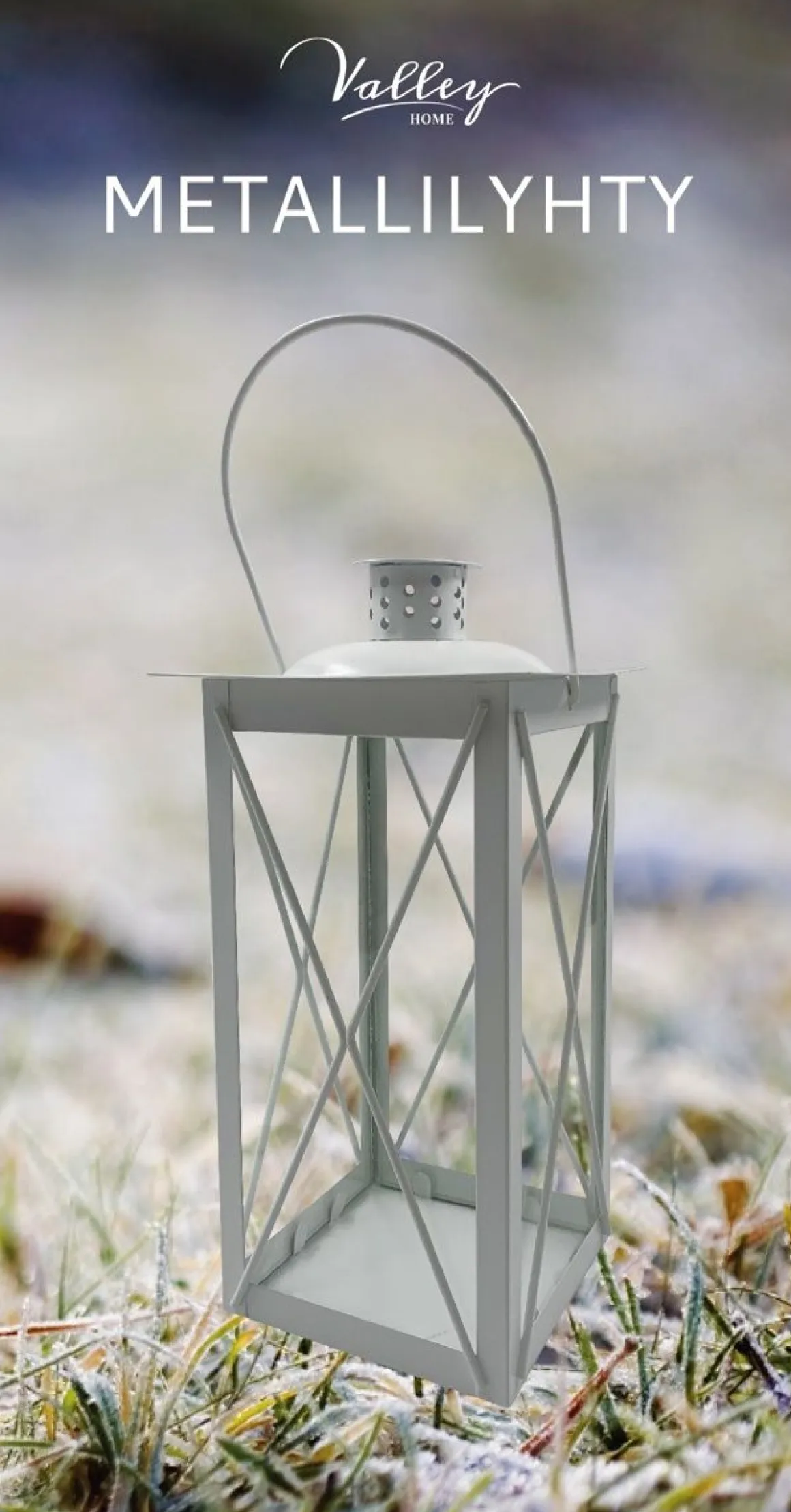 VALLEY LYHTY VALKOINEN 12X12X24CM