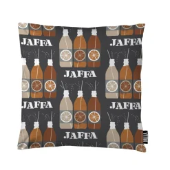 VALLILA KORISTETYYNYNPÄÄLLINEN JAFFA 43X43CM HARMAA-ORANSSI