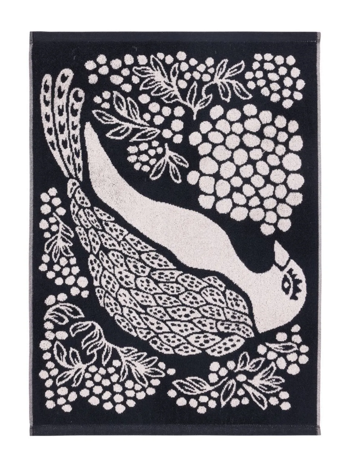 VALLILA KÄSIPYYHE VISERRYS 50X70CM MUSTA-VALK.