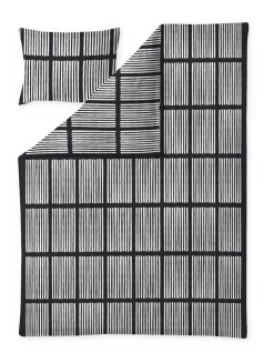 VALLILA PUSSILAKANASETTI SAGA 150X210CM MUSTA