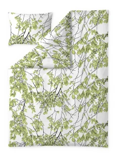 VALLILA PUSSILAKANASETTI LEHTISADE 150X210+50X60CM VIHREÄ