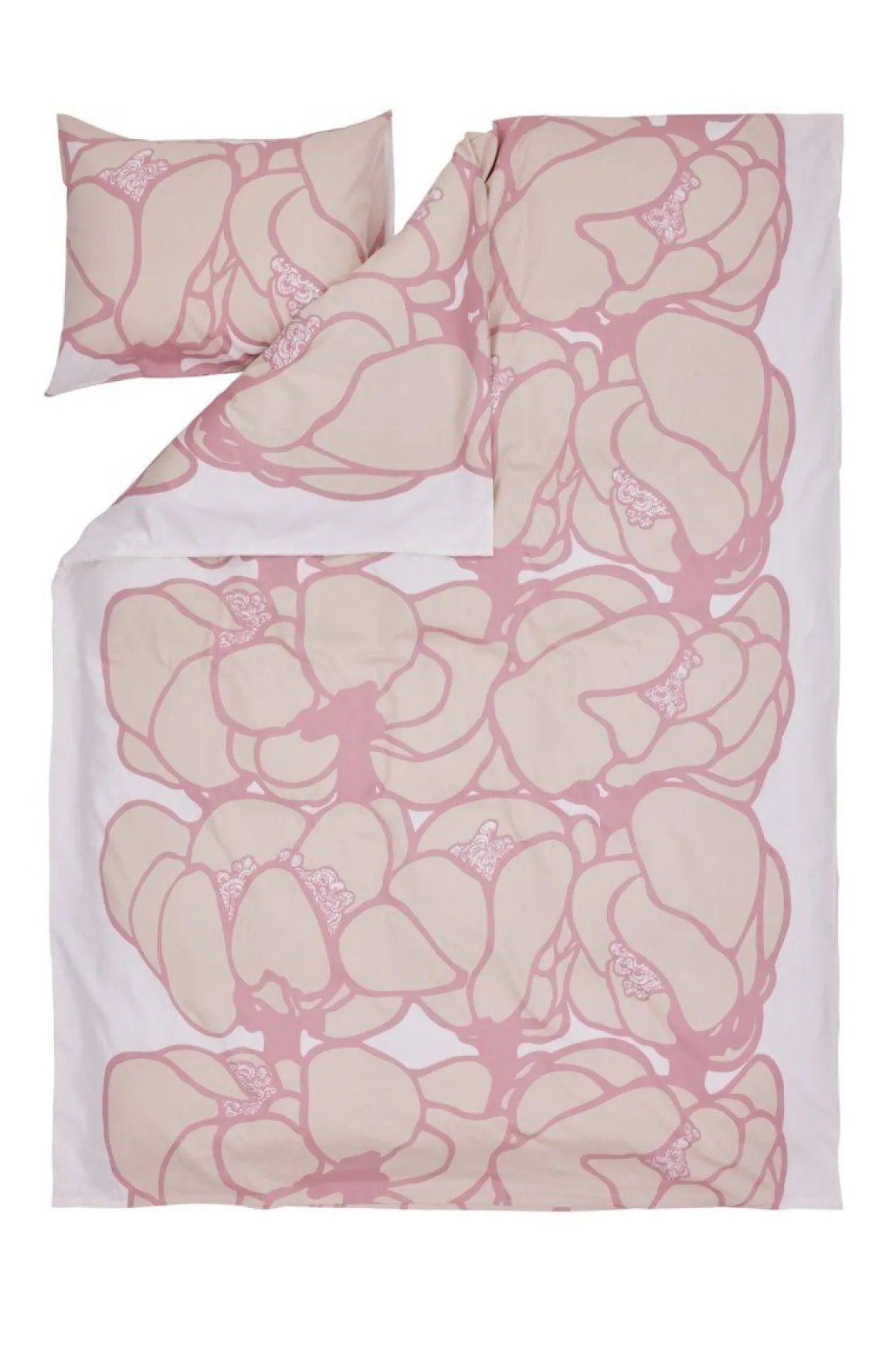 VALLILA SATIINIPUSSILAKANASETTI MAKEBA 150X210CM VANHA ROOSA