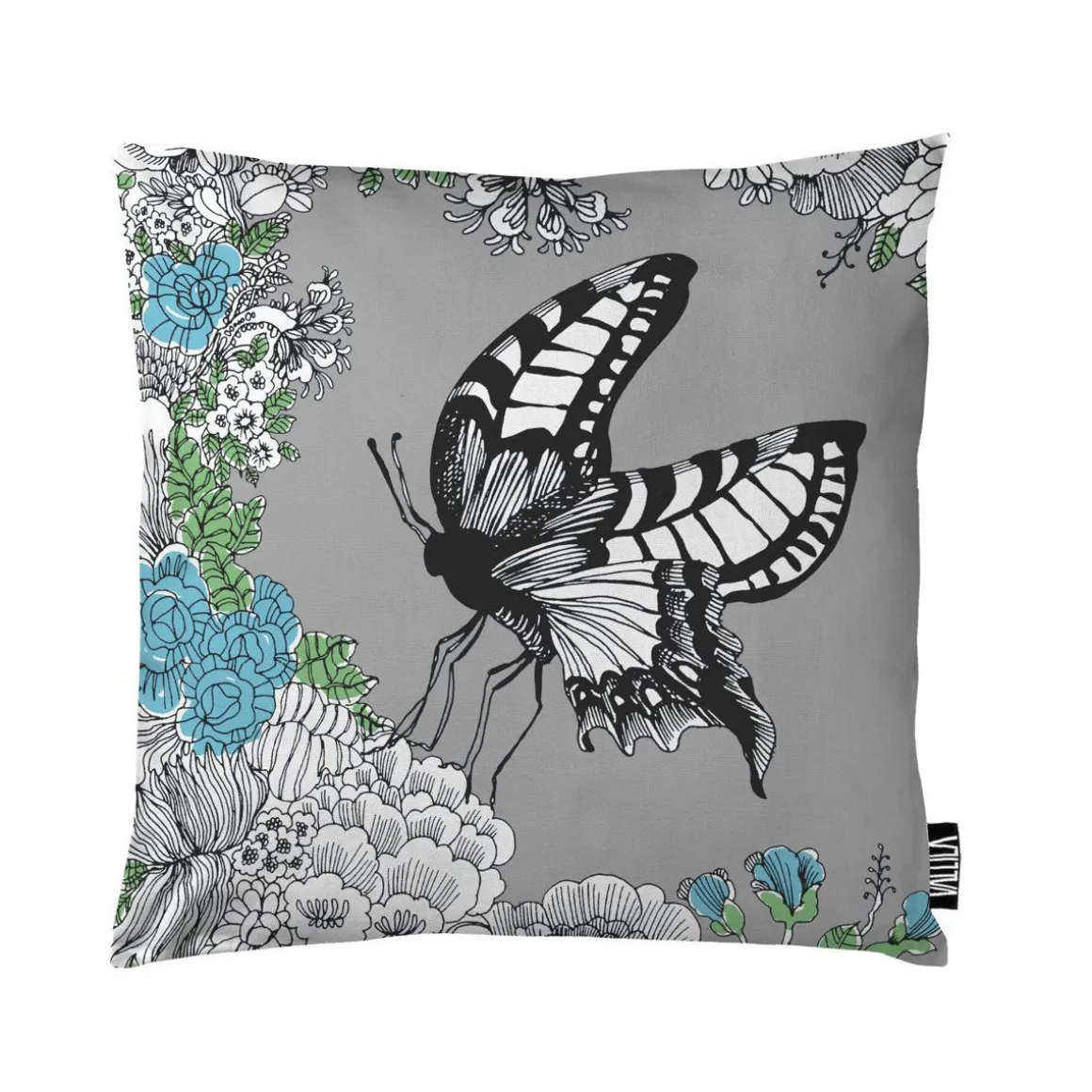 VALLILA KORISTETYYNYNPÄÄLLINEN MON AMOUR 43X43CM HARMAA