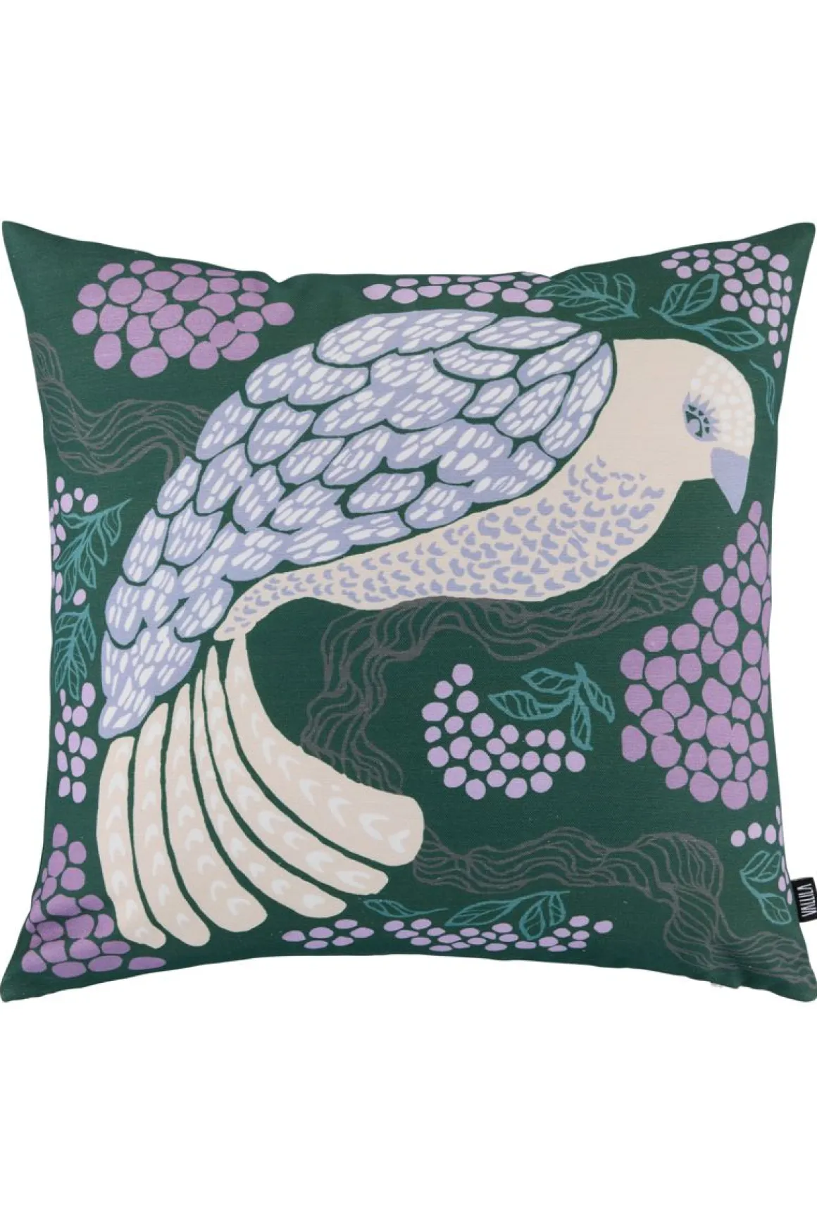 VALLILA KORISTETYYNYNPÄÄLLINEN VISERRYS 43X43CM VIHREÄ-LILA