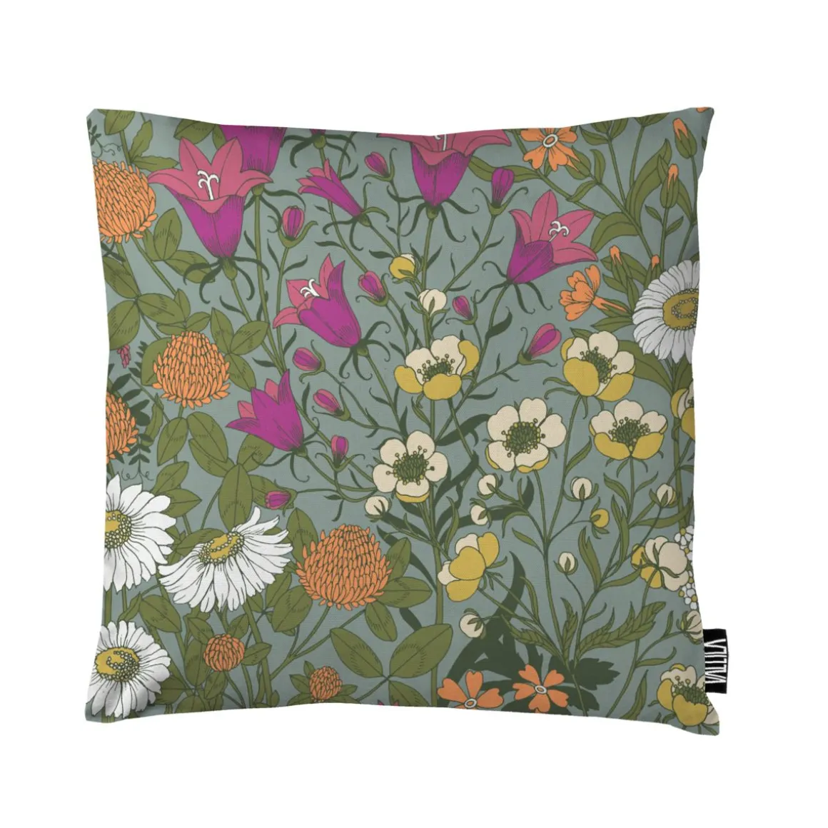 VALLILA KORISTETYYNYNPÄÄLLINEN AHOMAA 43X43CM VIHREÄ-PINKKI