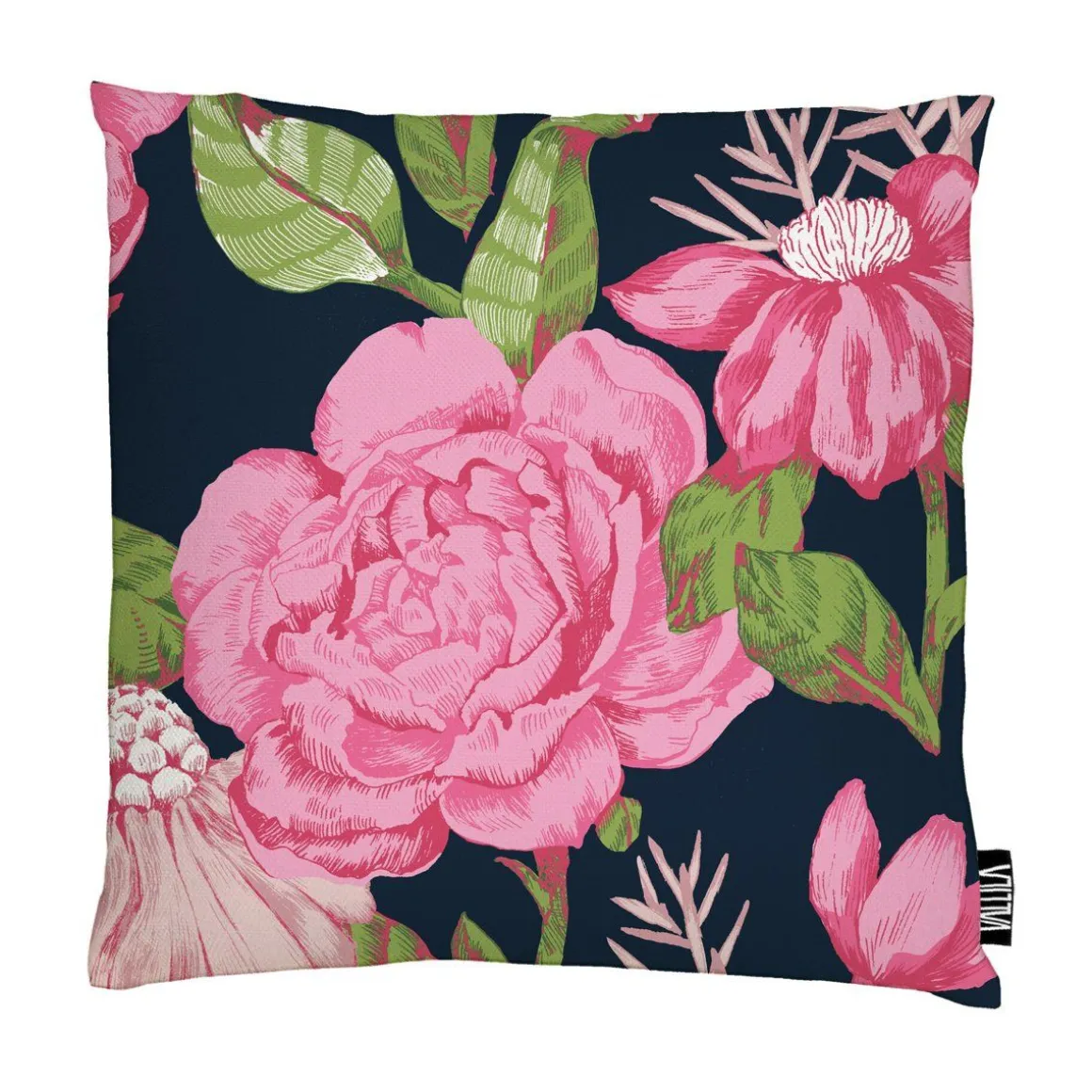 VALLILA KORISTETYYNYNPÄÄLLINEN LUPAUS 43X43CM PINKKI