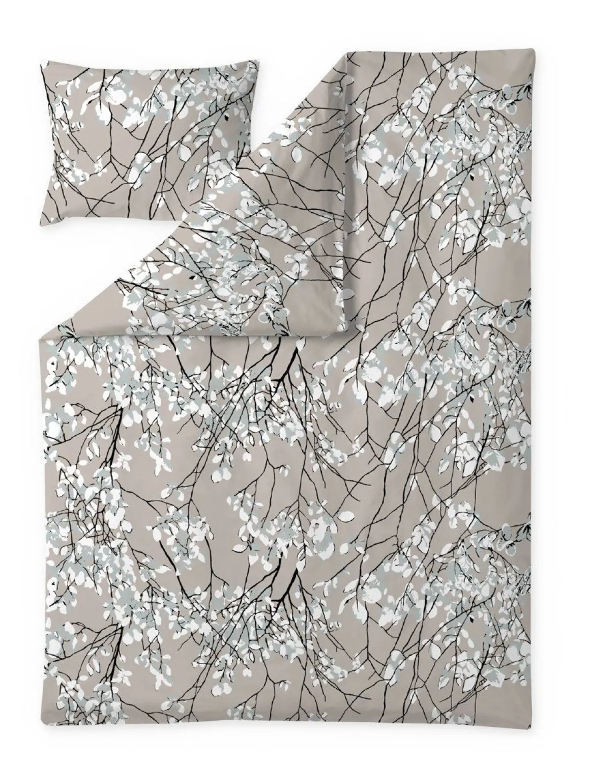 VALLILA PUSSILAKANASETTI LEHTISADE 150X210+50X60CM BEIGE