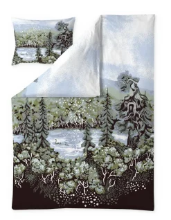 VALLILA PUSSILAKANASETTI MUONIO 150V 150X210CM SINI-VIHREÄ