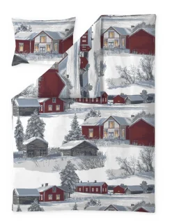 VALLILA PUSSILAKANASETTI MUISTO 150X210CM PUNAINEN