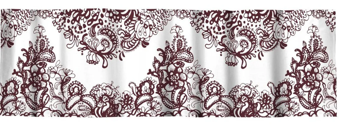 VALLILA VERHOKAPPA MANDARIINI 60X250CM PUNA-VALKOINEN