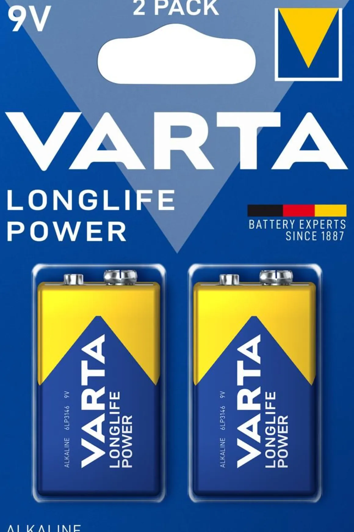 VARTA PARISTO LONGLIFE POWER 9V 2KPL