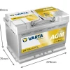 VARTA SILVER DYNAMIC KÄYNNISTYSAKKU AGM XEV 70AH 278X175X190MM -/+ 760A