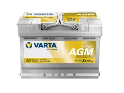 VARTA SILVER DYNAMIC KÄYNNISTYSAKKU AGM XEV 70AH 278X175X190MM -/+ 760A