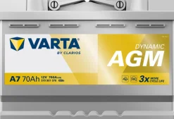 VARTA SILVER DYNAMIC KÄYNNISTYSAKKU AGM XEV 70AH 278X175X190MM -/+ 760A