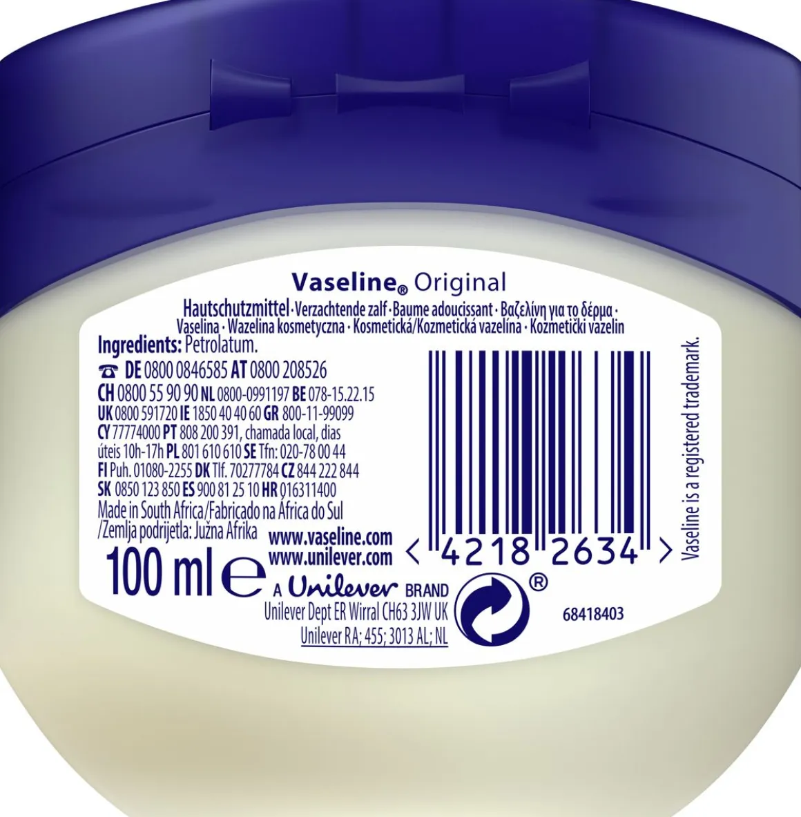 VASELINE VASELIINI VOIDE 100 ML