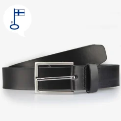 VENIZ XL-NAHKA FARKKUVYÖ 40MM MUSTA, HOPEASOLJELLA 110CM