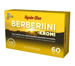 VIA NATURALE HYVÄN OLON BERBERIINI+KROMI 60 KPL