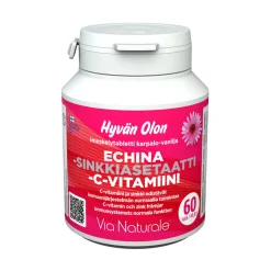 VIA NATURALE HYVÄN OLON ECHINA-SINKKIASETAATTI-C-VITAMIINI