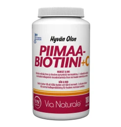 VIA NATURALE HYVÄN OLON PIIMAA BIOTIINI + C-VITAMIINI 180 KPL
