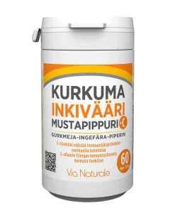 VIA NATURALE KURKUMA-INKIVÄÄRI-MUSTAPIPPURI + C-