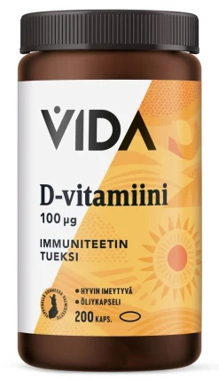 VIDA D-VITAMIINI 100MIKROGR. 200 KPL