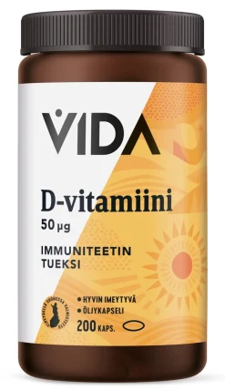 VIDA D-VITAMIINI 50MIKROGR. 200 KPL