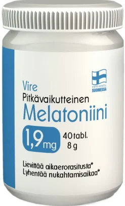 VIRE MELATONIINI 1,9MG PITKÄVAIKUTTEINEN 40 KPL