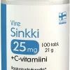 VIRE SINKKI 25MG + C-VITAMIINI 100 KPL