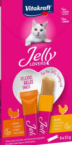 VITAKRAFT KISSAN MAKUPALA JELLY LOVERS KANA & KALKKUNA 6*15G 90 G