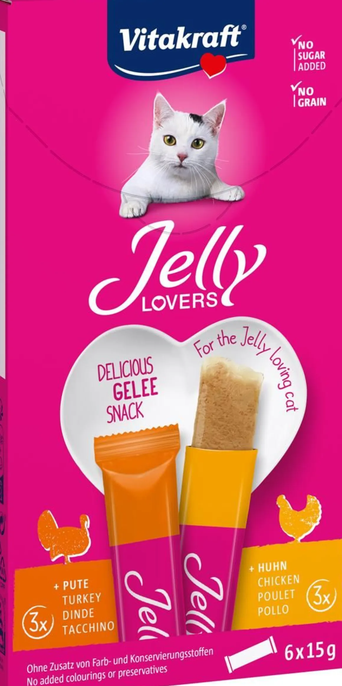 VITAKRAFT KISSAN MAKUPALA JELLY LOVERS KANA & KALKKUNA 6*15G 90 G